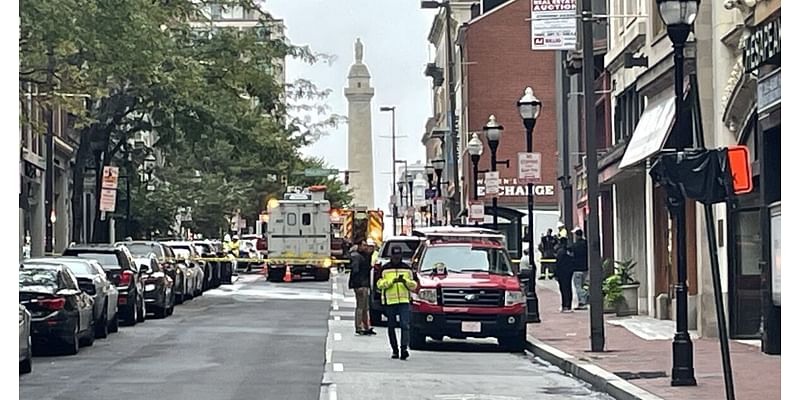 Manhole fire causes traffic disruptions in downtown Baltimore