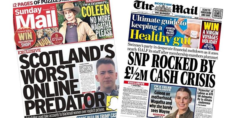 Scotland's papers: 'Predator unmasked' and SNP cash crisis