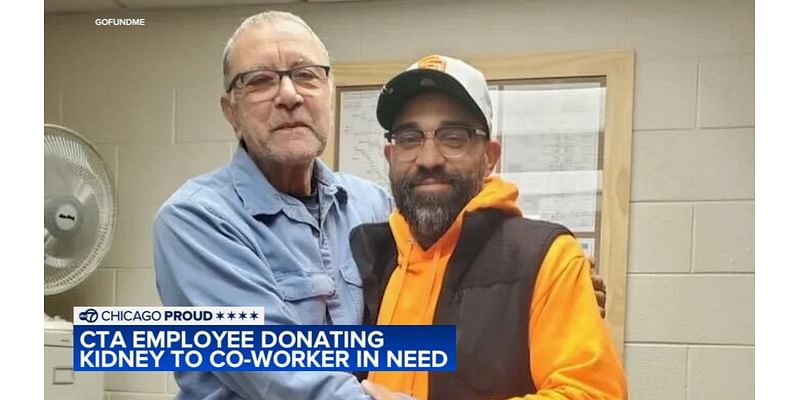 CTA track worker donating life-saving kidney to colleague: 'It's just amazing'