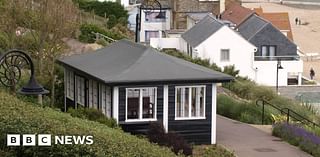 view pavilion set for restoration work