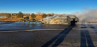 Car engulfed in flames on I70