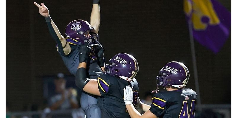 What averages 6 feet, 6 inches and 281 pounds? Eureka's dominant offensive line