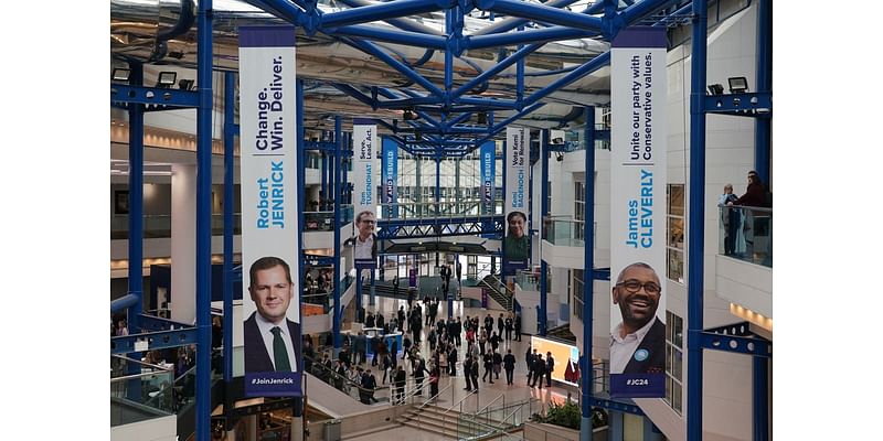 Tugendhat and Badenoch face questions from Tory members on conference main stage