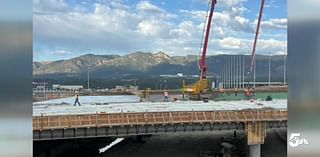 Single lane open on the Voyager Parkway bridge, part of Powers Boulevard Extension Project