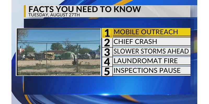 KRQE Newsfeed: Mobile response program, APD chief crash, Storms ahead, Laundromat demolition, ABQ health inspection pause