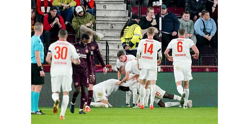 Hearts’ unbeaten Conference League run comes to end after defeat to Heidenheim