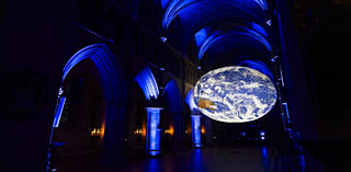 There’s a huge, glowing, spinning planet Earth at Southwark Cathedral