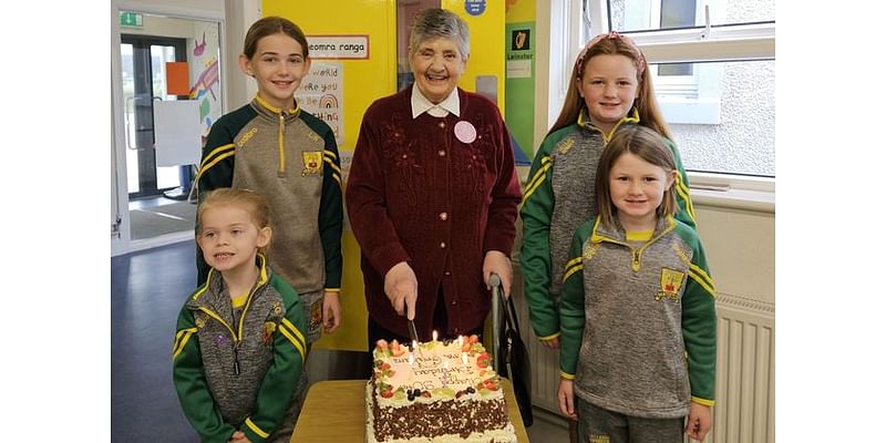 Wexford school holds heart-warming surprise party for 90-year-old neighbour ‘Granny Graham’