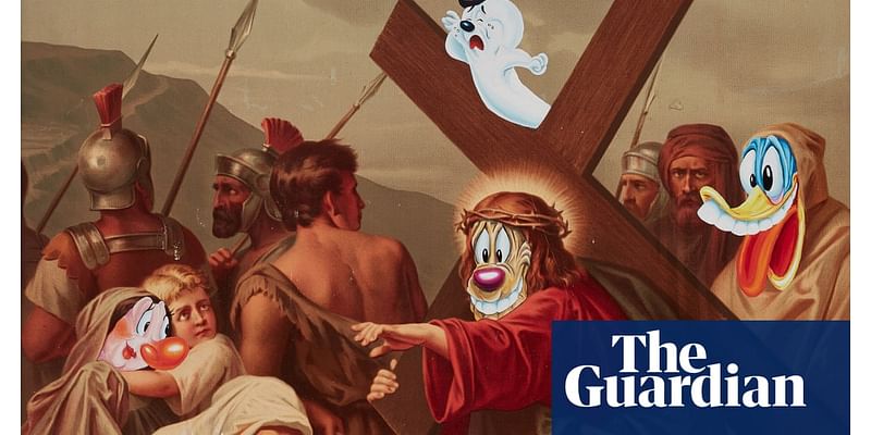 Artwork featuring Christ overlaid with Looney Tunes characters removed by Sydney council after threats of violence