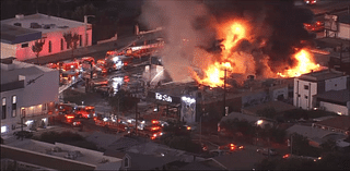 Fire at AutoZone store tears through strip mall in Hollywood