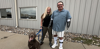 Armless Menlo man adopts three-legged dog from Grimes shelter