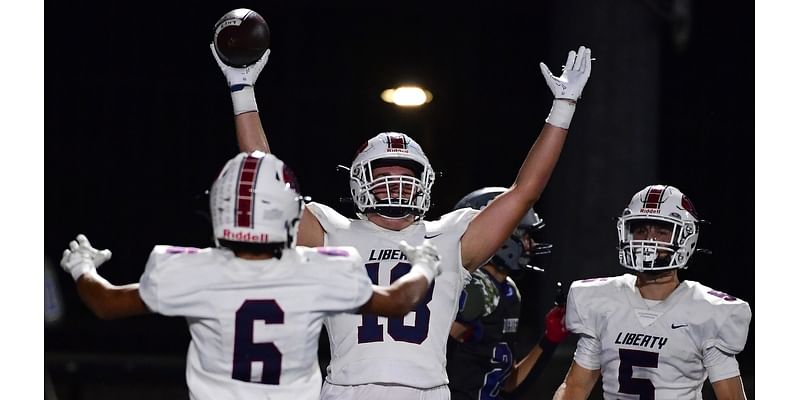 Liberty football rolls to mercy-rule win over Dieruff in battle of unbeatens