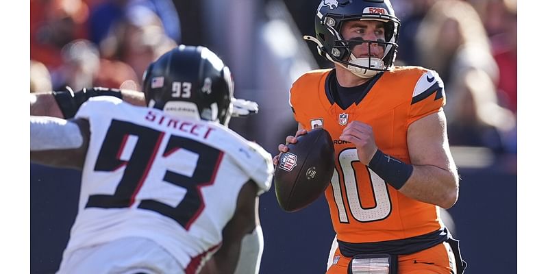 Bo Nix throws 4 touchdown passes and the Broncos roll past the Falcons 38-6