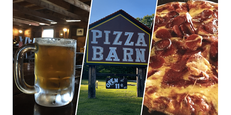 Road trip-worthy pizza and frosty beer in a rustic White Mountains foothills space