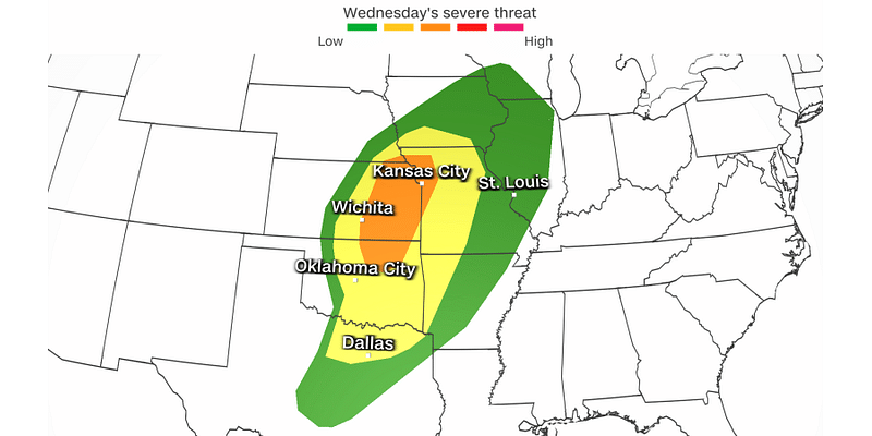 Storm forecast: Parts of the US face their most significant tornado and severe thunderstorm threat in months