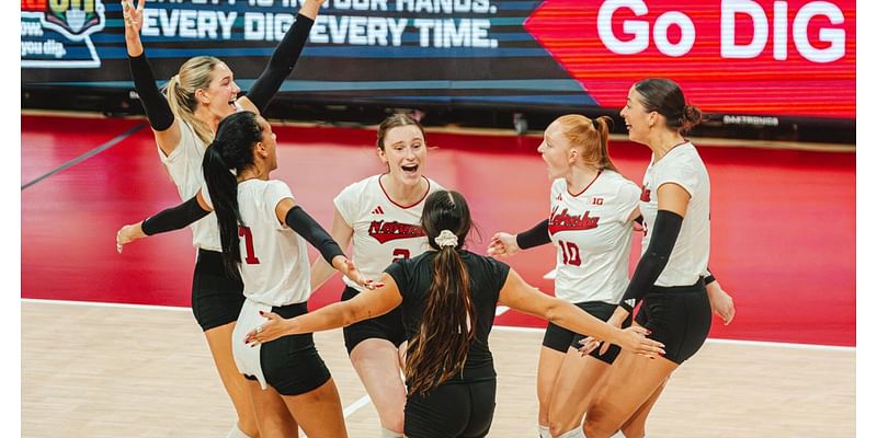 PHOTO: Huskers make a statement, sweeping No. 2 Stanford in top-5 matchup