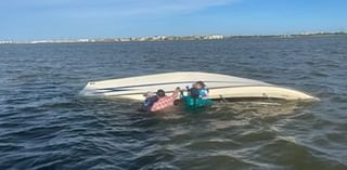 2 children, 2 adults rescued after boat overturns near Galveston