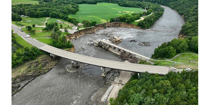 A bridge near a Minnesota dam may collapse. Officials say they can do little to stop it