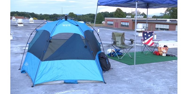 Administrators of West Springfield elementary school sleep on school’s roof