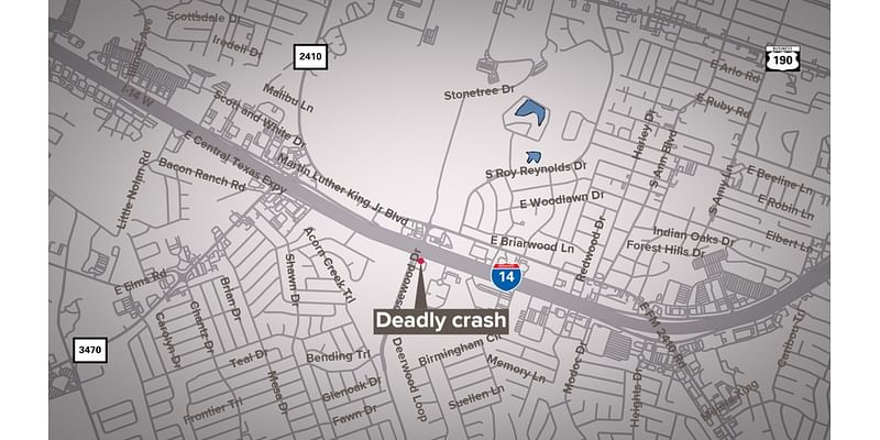 One dead after single-vehicle crash in Killeen