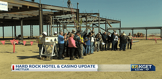 Beam placement marks progress on massive upcoming Hard Rock Hotel & Casino Tejon being built south of Bakersfield