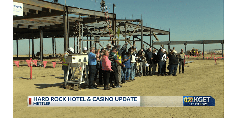 Beam placement marks progress on massive upcoming Hard Rock Hotel & Casino Tejon being built south of Bakersfield