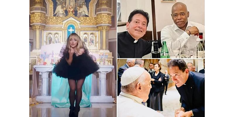 NYC pastor who let Sabrina Carpenter film racy video in church and transferred $1.9M in parish money is demoted