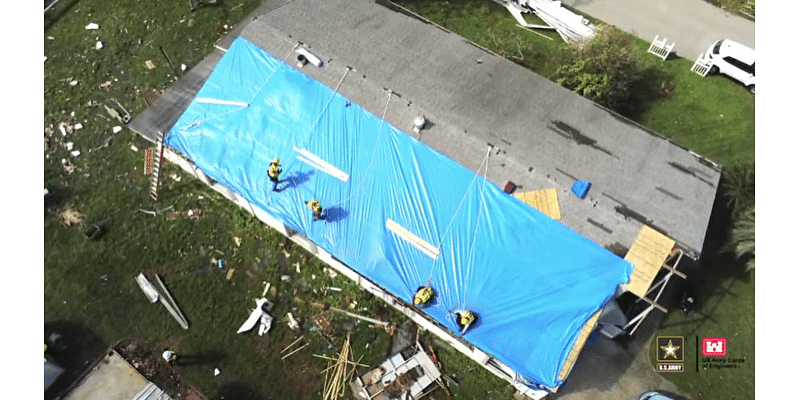 Roof damage from Milton? Operation Blue Roof can help with a temporary repair