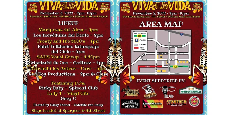 The Viva la Vida Santa Ana Día de Muertos celebration is happening today