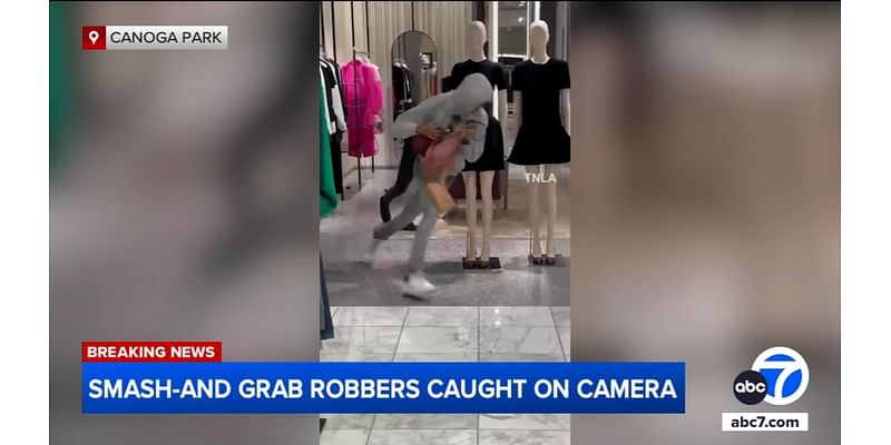 6 arrested in Westfield Topanga mall smash-and-grab robbery caught on video