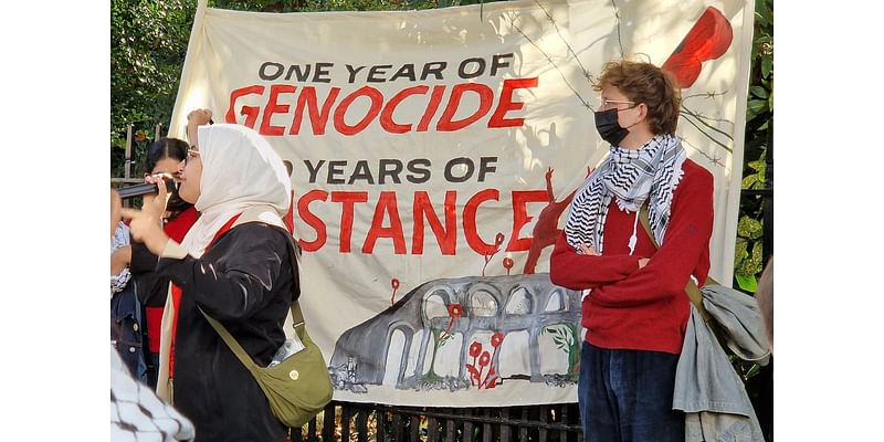 Around 1,000 pro-Palestinian protesters gather in central London