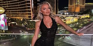 Molly Smith cuts a glamorous figure in a semi-sheer black sequin embellished dress as she shares snaps from Las Vegas trip