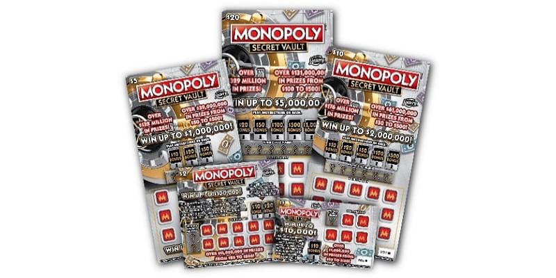 Florida Lottery launches 5 all-new ‘Monopoly Secret Vault’ scratch-off tickets