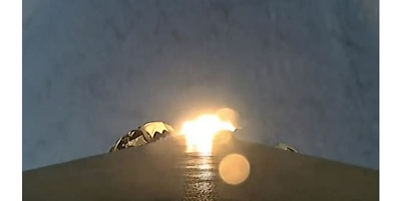 SpaceX rocket soars through clouds in early morning launch from California coast