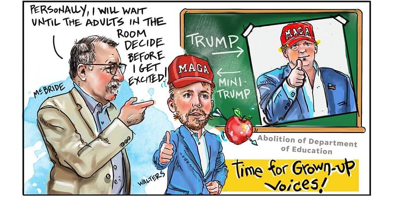 Cartoon: Ryan Walters told to wait for the grown-ups!