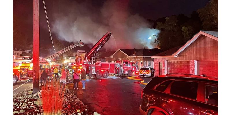 Massive fire breaks out as crew continue to douse flames in Ross Township