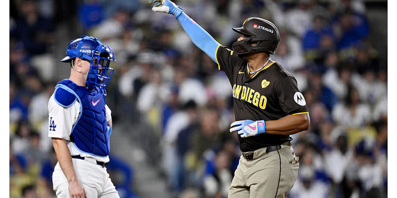 Padres hit six homers to take Game 2 of NLDS from Dodgers, tying series at 1-1