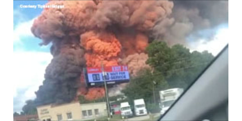 Interstate closed outside Atlanta as residents evacuate due to chemical plant fire