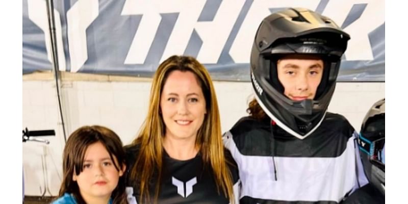 Jenelle Evans seen on rare outing with son Jace, 15, as Teen Mom star treats kids to motocross at new home in Las Vegas... after separating from husband