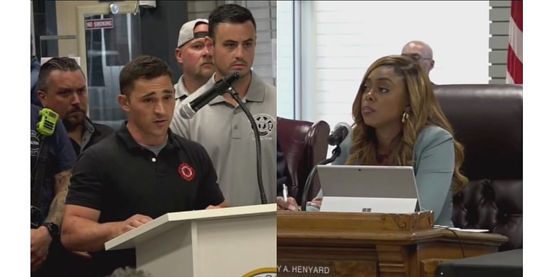 Dolton firefighters confront Mayor Tiffany Henyard over unpaid wages, insurance issues