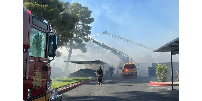 Second of 2 Las Vegas apartment fires damages 12 units