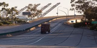 Overturned big rig removed after battery fire, allowing Seaside Freeway to reopen