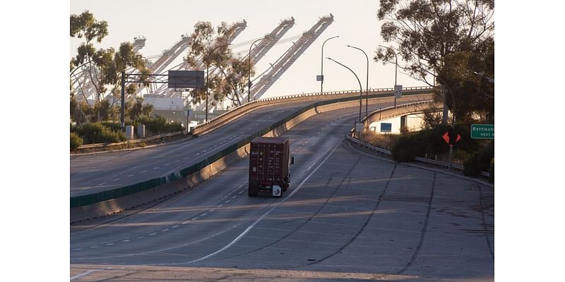 Overturned big rig removed after battery fire, allowing Seaside Freeway to reopen