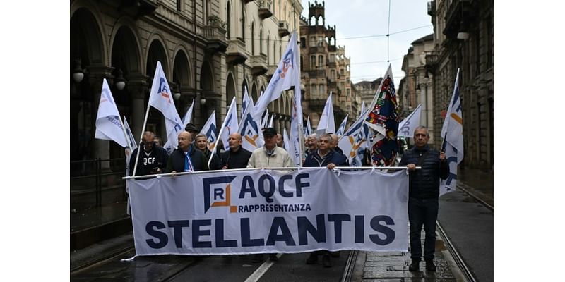 Stellantis workers march in Italy over production slump