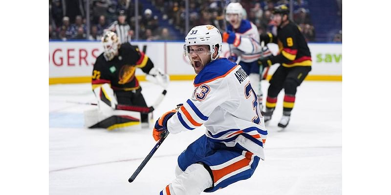 McDavid puts up 3 points, Oilers rout listless Vancouver Canucks 7-3