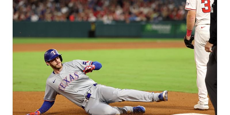 Rangers score four runs in ninth to beat Angels 9-8