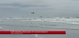 5 people rescued off Ocean Beach waters in San Francisco