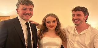 Paul Mescal can't wipe the smile off his face as he poses with his proud siblings Nell and Donnacha in rare snap after the UK premiere of his new film Gladiator II