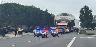 ‘Inspiration’ space shuttle rolls through the streets of Downey