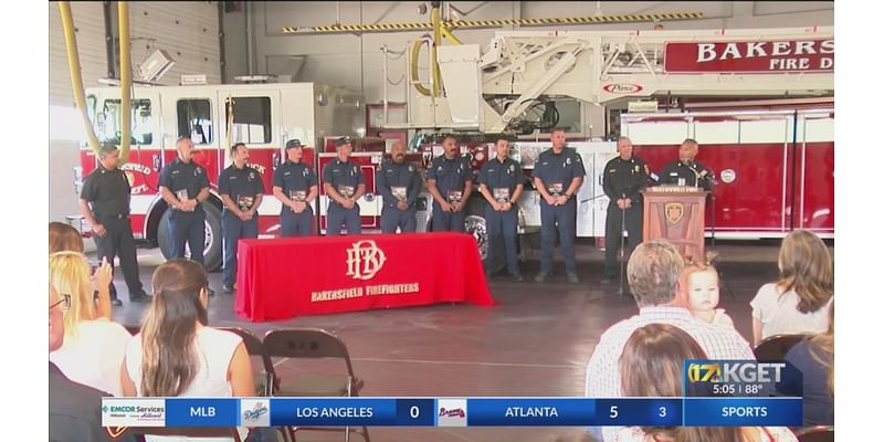 Off duty firefighters recognized for acting during Bakersfield Christmas Parade